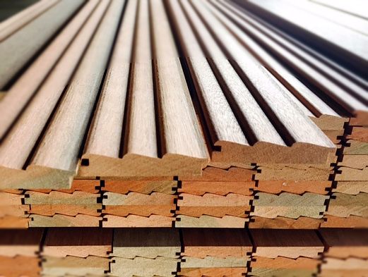 Machined paneling profiles fanned out